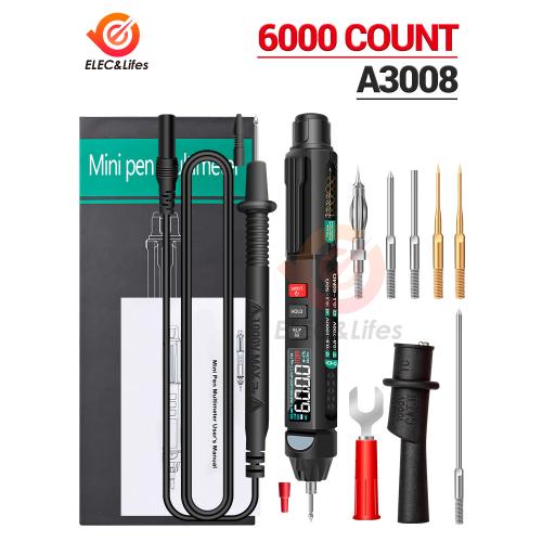 True RMS 계량기 멀티미터 펜 자동 ACDC 전압 순간 테스터 감지 도구 A3008 멀티미터 감지 펜 유형 27,870원