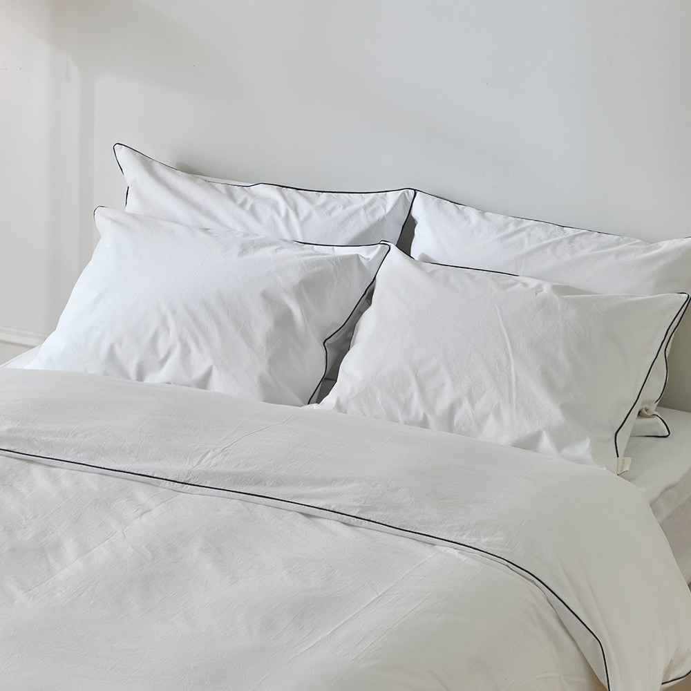 바운티풀 호텔침구 워싱 순면 리네아 파이핑 베개커버 50x70cm 13,410원