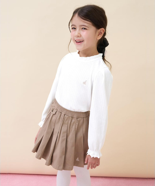 빈폴 BEANPOLE 키즈 여아 클래식 포인텔 골지 티셔츠 아이보리 (BI6141G910) BI6141G910 235090 38,900원