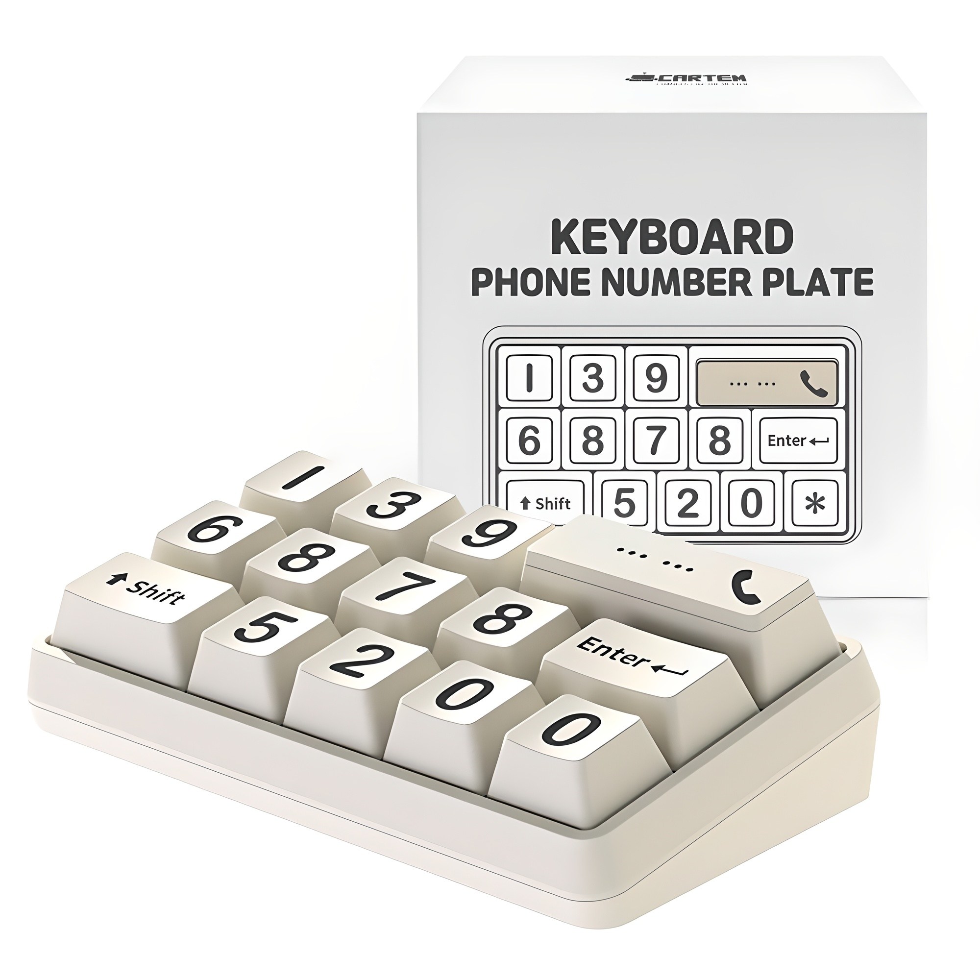 카템 기계식 키보드 주차번호판 CT426, 크림화이트, 1개 14,000원