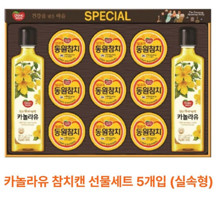 명절 설날 선물세트 동원 5세트입 요리유 카놀라유 참치 답례품 대량 단체 선물 417,400원