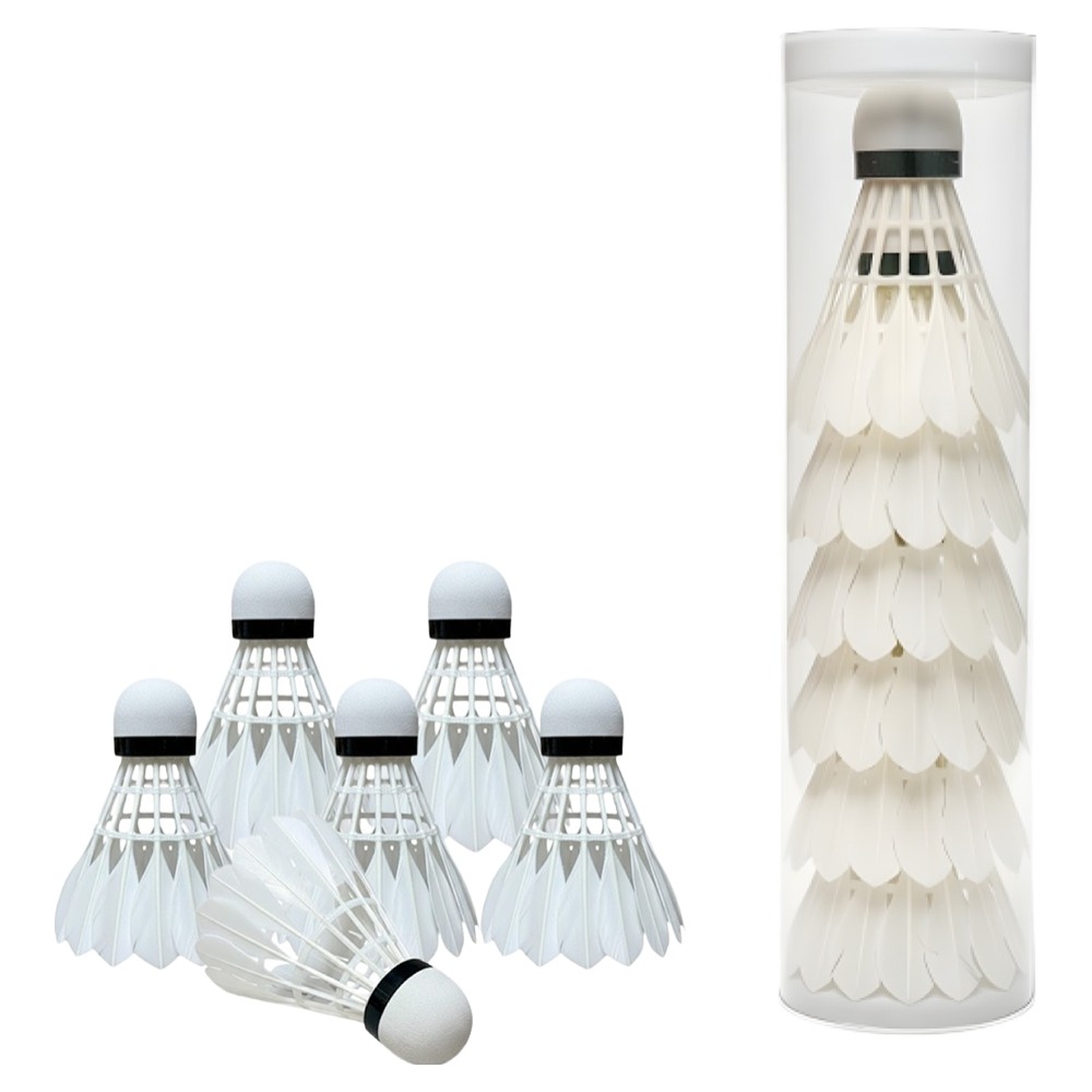 리브온 내구성 비행안전성 나일론 셔틀콕 8.2cm, 화이트, 1개, 6개입 5,240원