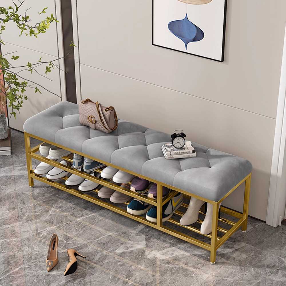 현관 벤치 신발장의자 매장 벨벳 골드 럭셔리 슈즈 의자 정리대 현관신발장 신발장 신발 103,270원