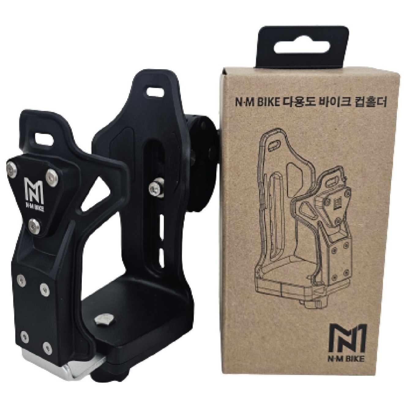 NMBIKE 오토바이 컵홀더 물병 거치대 자전거 다용도, 블랙, 단일상품 15,900원