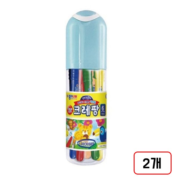종이나라)크레팡 색연필, 2개, 6색 19,800원