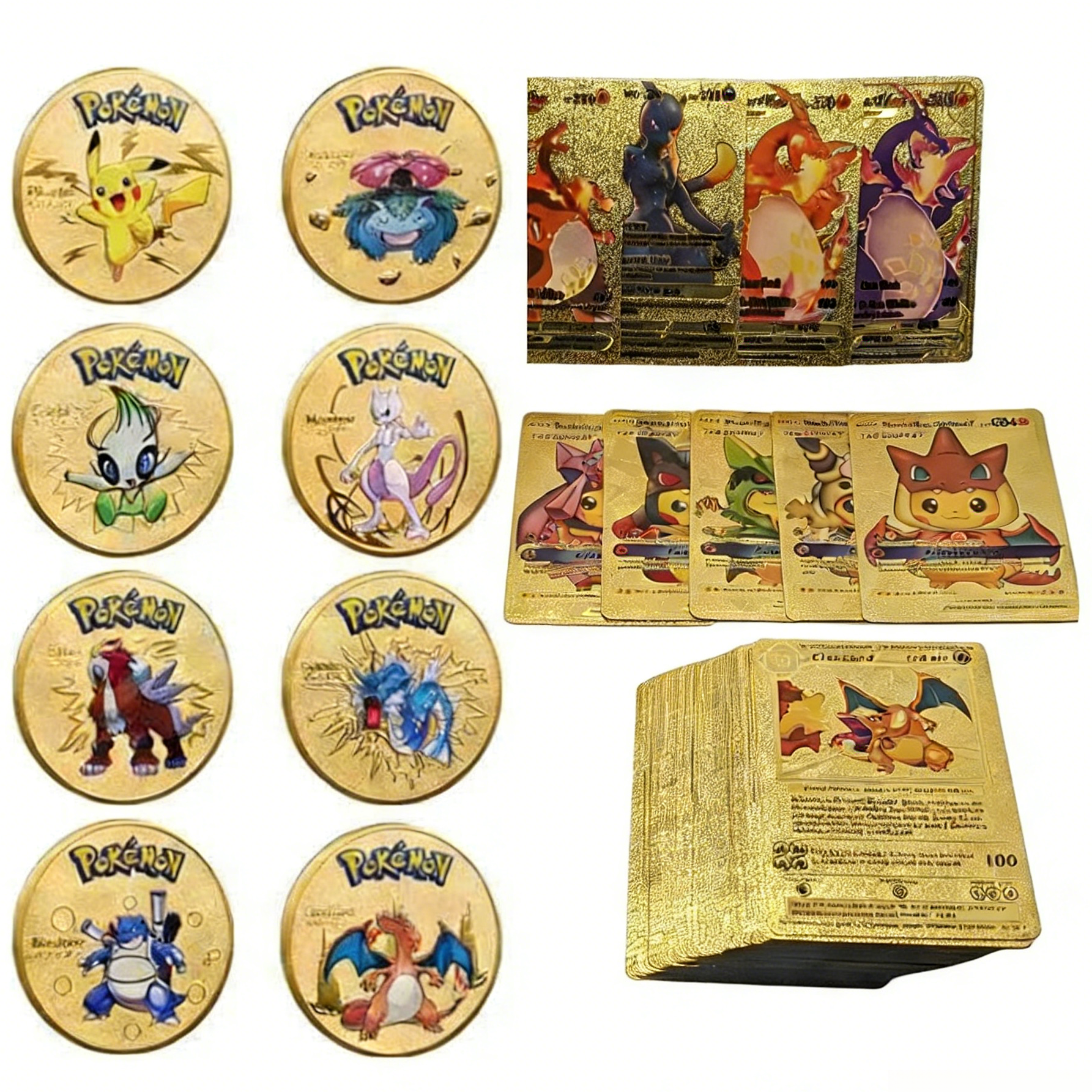 컬렉션용 금박 실버 블랙 컬러 배틀 카드 전체세트, 골드카드 (55장)+코인 8개, 1세트 41,130원