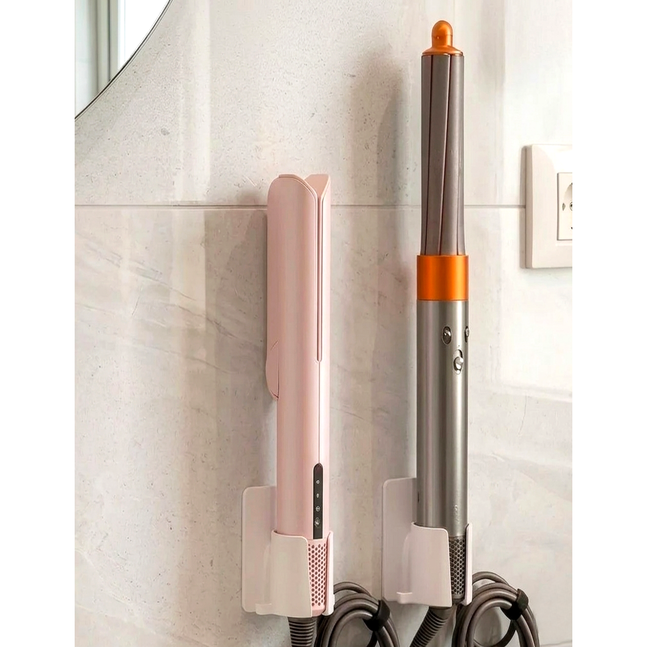 시크벨 다이슨 에어랩 거치대 무타공 벽걸이 드라이기 고데기 수납 9,900원