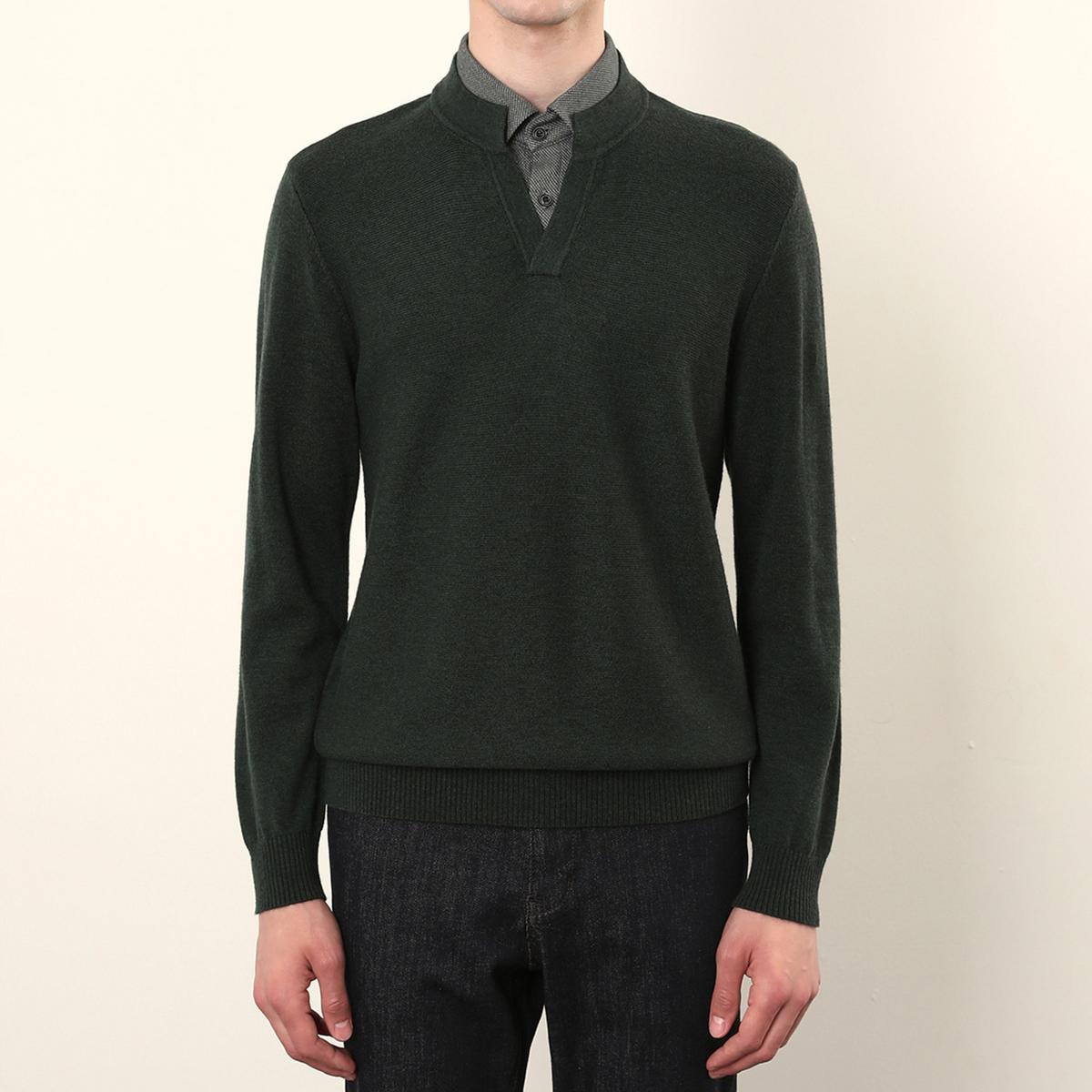 인디안 울혼방 이중에리 니트 봄 브이넥 스웨터 BP4F-2001-8201 92,000원