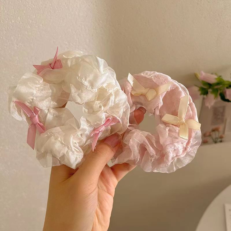 도니주니 핑크소녀 리본레이스 머리끈 2P 8,600원