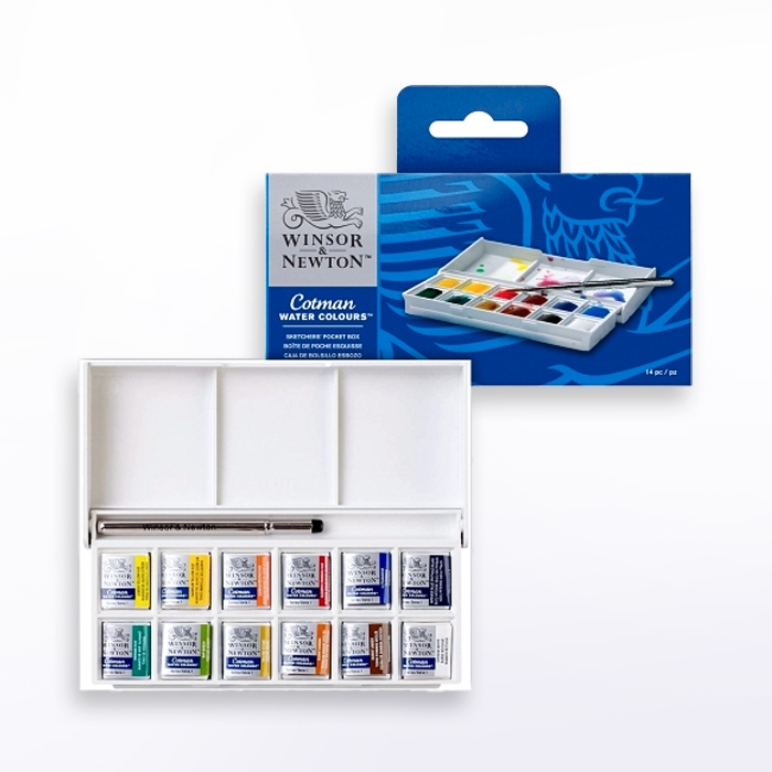 윈저앤뉴튼 코트만 고체케익 12색 (포켓박스) 29,000원