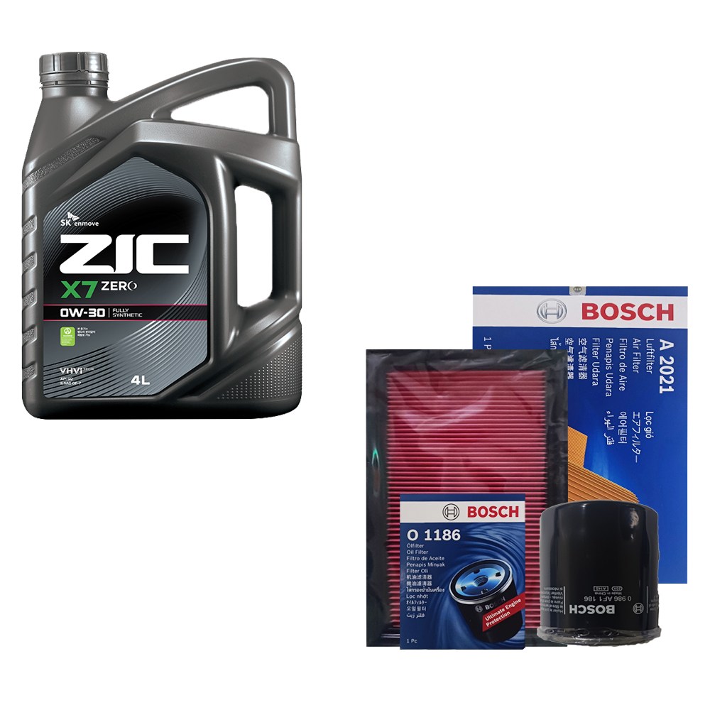 뉴SM5(임프레션 포함) 가솔린 LPG 지크 X7 제로 0W30 4L 엔진오일 필터 세트 1186-2021 36,950원
