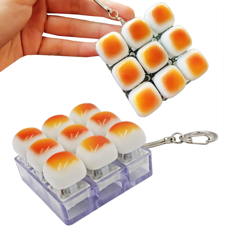 해피아이 식빵 키캡 키링 9구 귀여운 키캡 키링 고리, 1개, 9구 7,100원
