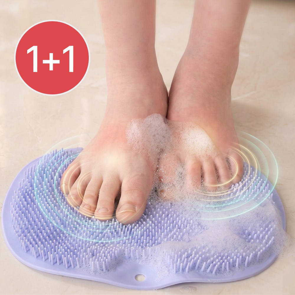 모두일상 발세척매트 풋브러쉬 1+1 흡착식 발각질제거 풋클리너 욕실 발브러쉬, 2개, 1개입, 블루 5,700원