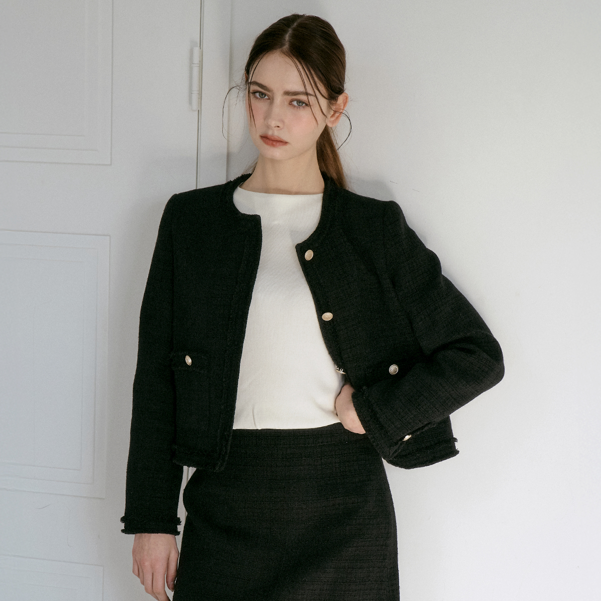 210에디트 여성용 트위드 자켓 ZF1JK510 148,800원
