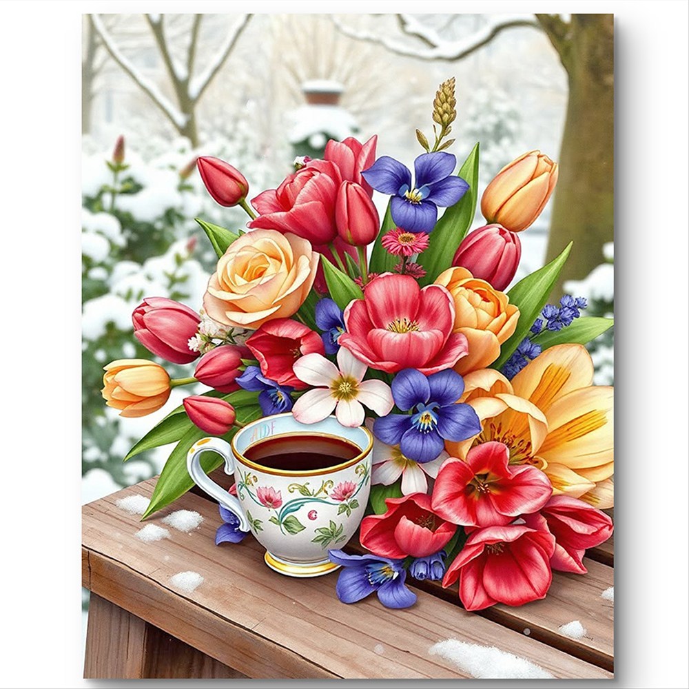 서은이네 캔버스형 보석십자수 DIY 구슬 비즈 십자수 액자형 40x50cm, 1세트, KF-02 24,500원