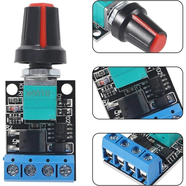 6PCS 5V 12V 10A 전압 조정기 PWM DC 모터 속도 컨트롤러 거버너 무단 LED 9,100원