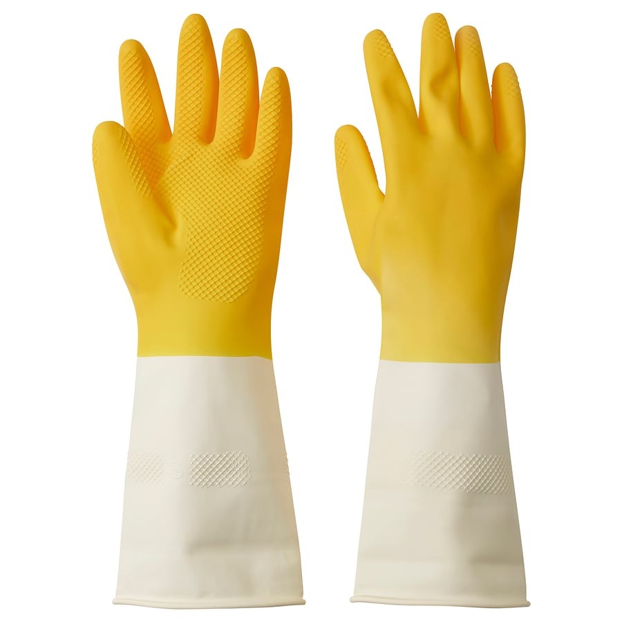 이케아 린니그 천연 라텍스  청소용 고무 장갑 스몰 S 사이즈 1개 IKEA RINNIG cleaning gloves S size  x 1 5,570원