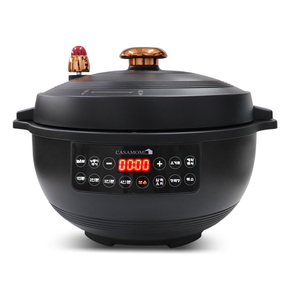 까사맘 전기 압력밥솥 시즌2 가마솥밥 누룽지 압력 돌솥밥 1~4인용(최대6인), 블랙, PC28T 169,000원