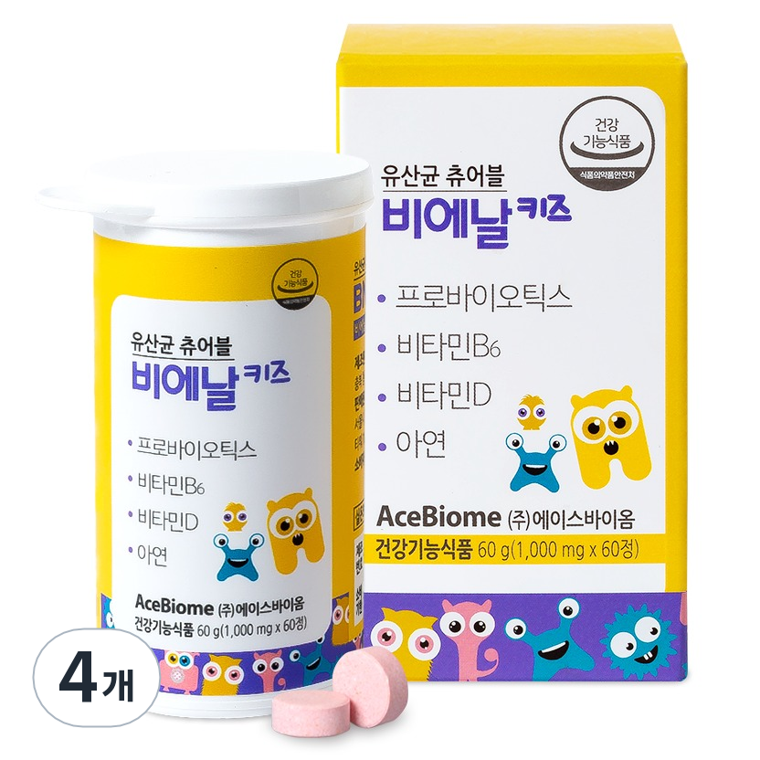에이스바이옴 비에날 키즈 유산균 츄어블 60g 103,500원