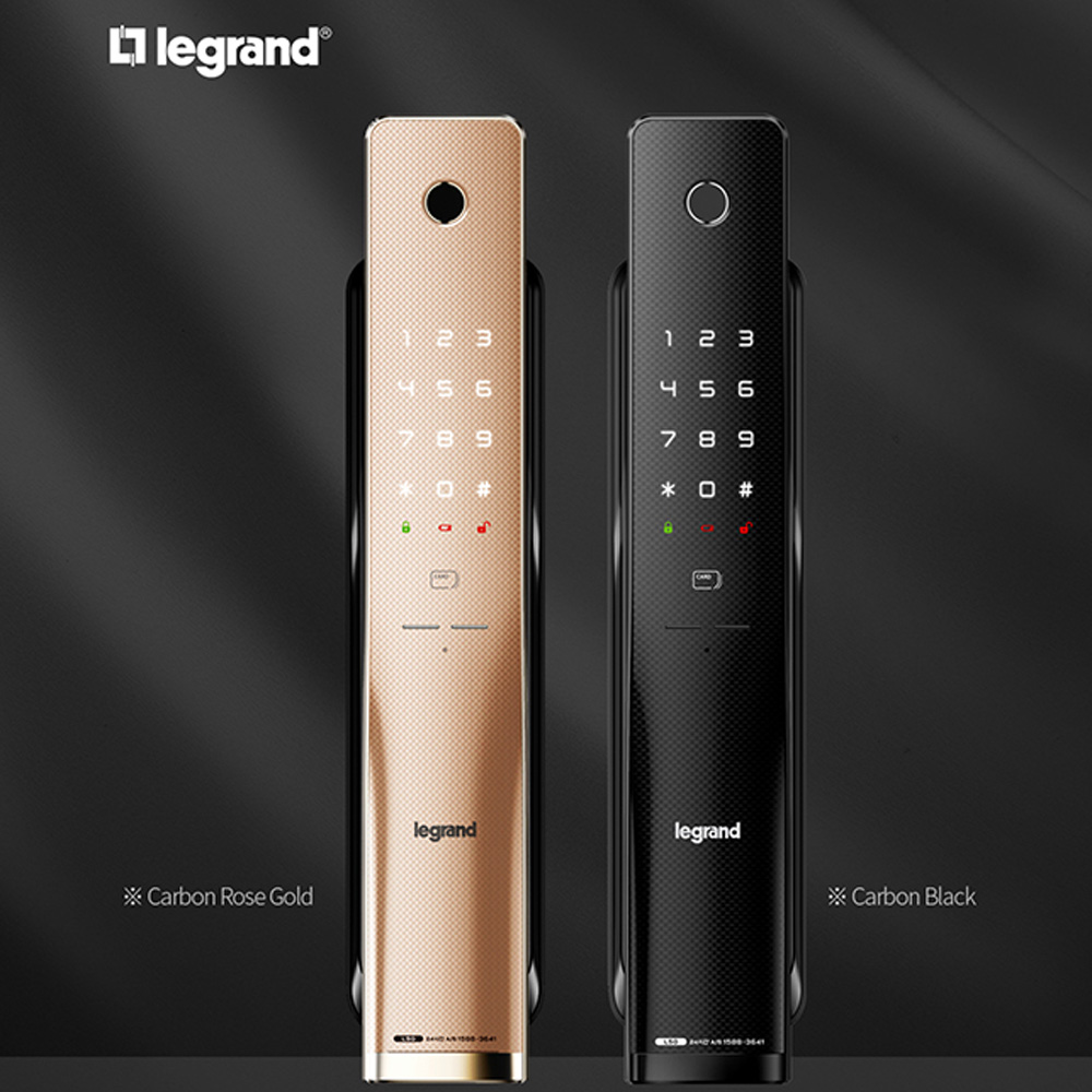 [전국설치] 르그랑 L50 블랙 지문인식 푸시풀 도어록 지문+카드키4개+번호키 블루투스 와이파이(옵션) [안으로 열리는 문 설치가능] 0초바로잠금 푸시바잠금 현관문 디지털도어락, 방문설치, L50 블랙 423,000원