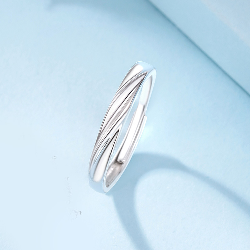 로맨틱 나뭇잎 디자인 S999 실버 커플 반지 여성 남성용A 56,800원