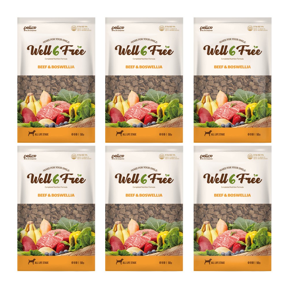 펠리코 웰식스프리 강아지 사료 샘플, 6개, 50g 4,500원