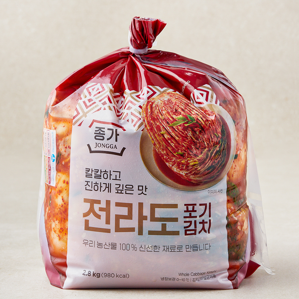 대상 종가 전라도 포기김치, 2.8kg, 1개 26,200원