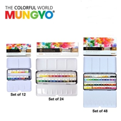 문교 수채화물감 고체물감 틴케이스 12색 세트 9,000원