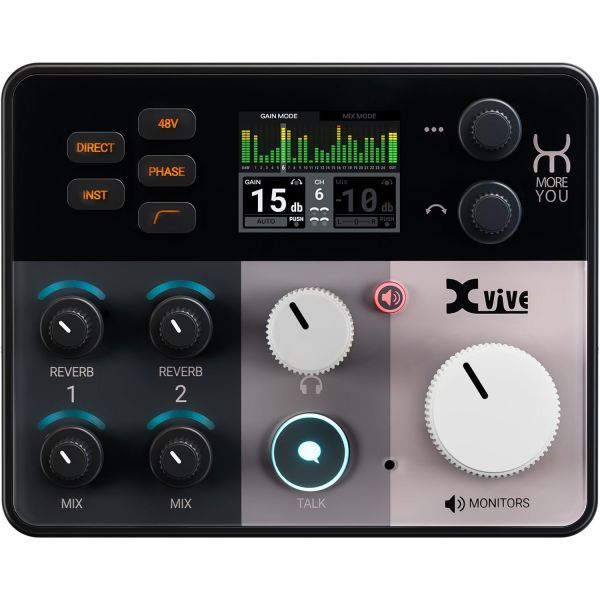 녹음, 제작 및 엔지니어링을 위한 Xvive More You USB 오디오 인터페이스 확장형, 토크백, 자동 이득, 16채널 개별 헤드폰 모니터링(HUB) 560,200원