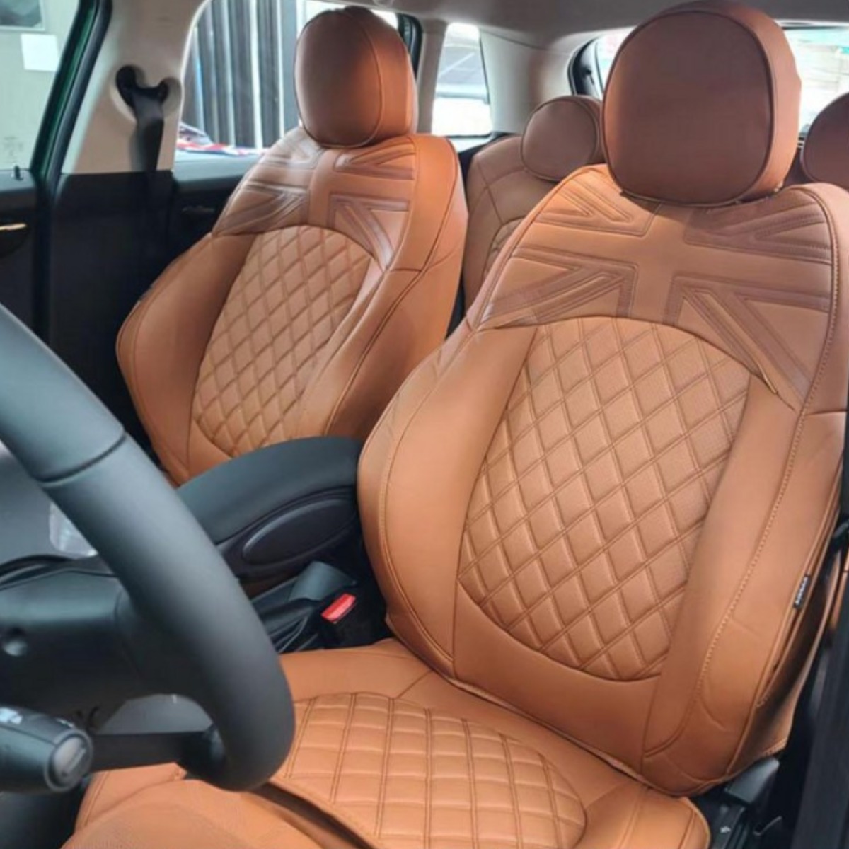 25년 이후 미니쿠퍼 가죽 풀 시트커버, F66, F65, U25, 1세트, F66 브라운 250,000원