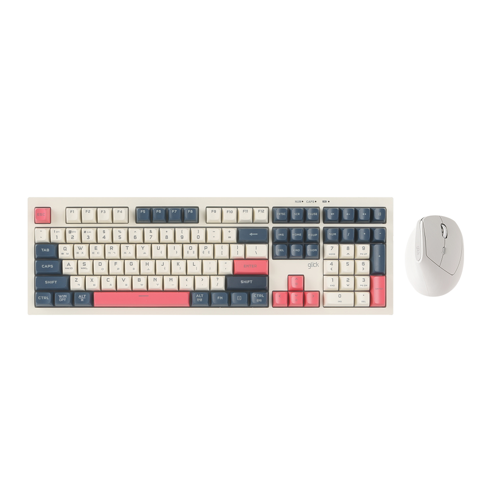 지클릭커 오피스프로 사일런스 무소음 무선 블루투스 108키 키보드 버티컬 마우스 세트, 일반형, 하바나카푸치노, WMK600 108키 46,200원