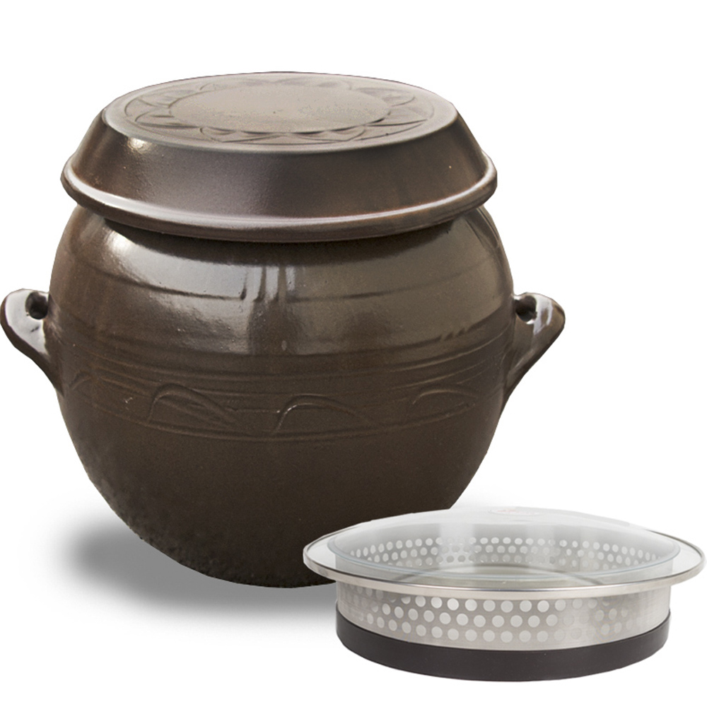 장수옹기 항아리 + 유리 장독 뚜껑 60,900원