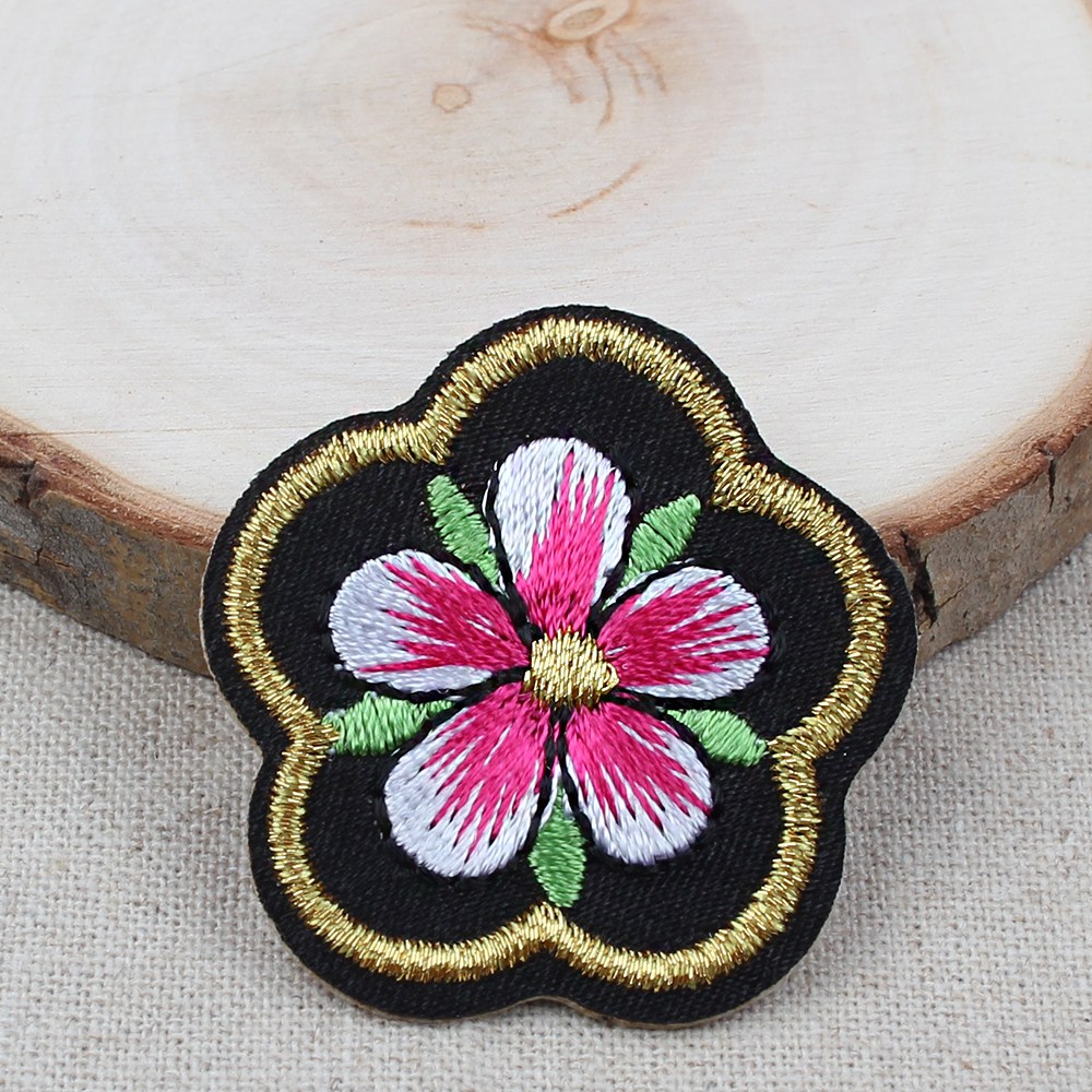 무궁화 와펜 자수패치 한복장식 자수꽃 패치 마크 열접착형 750원