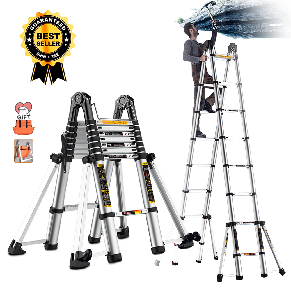 신태 독일기술 최신형 튜얼 보강지지대 멀티 알루미늄 안테나사다리 접이식사다리 334,000원