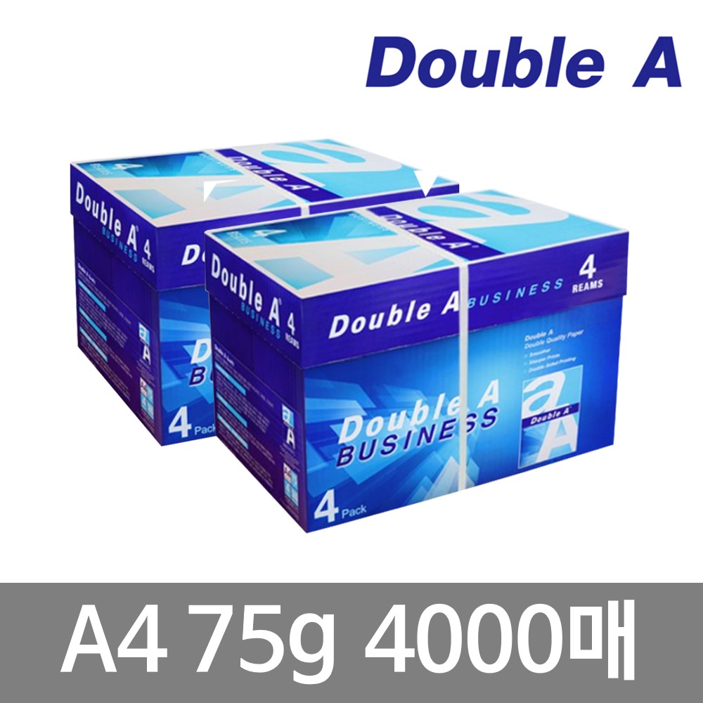 더블에이(Double A) A4용지 75g 2박스(4000매)(H) 44,500원