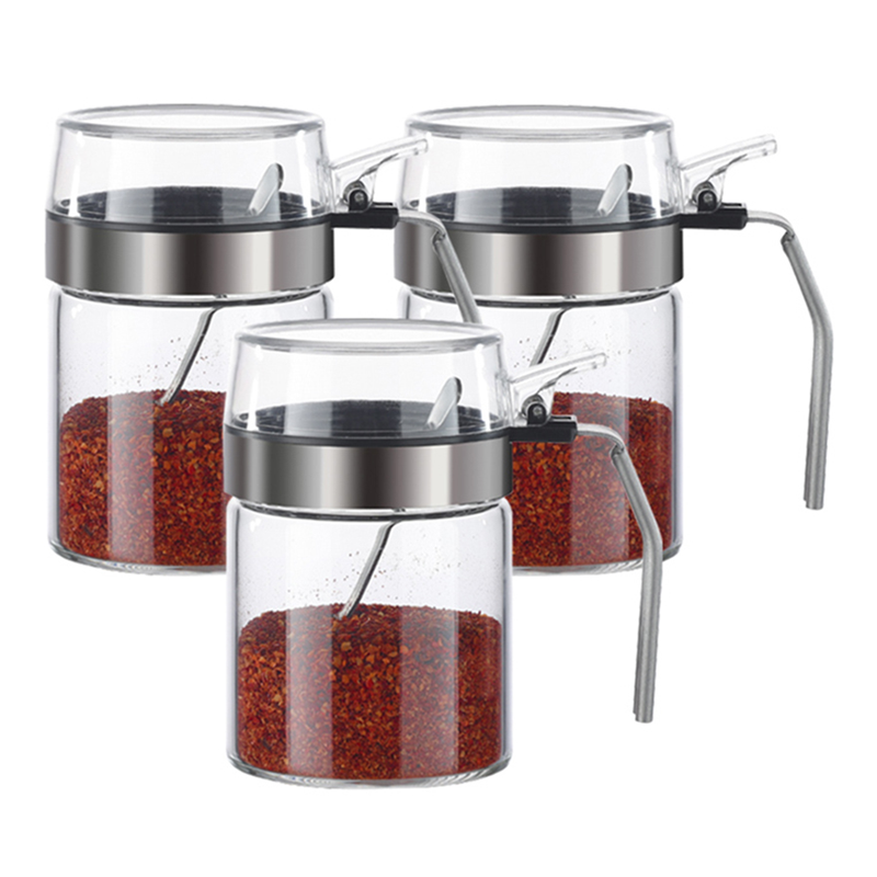 카페로메오 내열유리 손잡이 양념통 세트, 1세트, 양념통 300ml(3p) + 스푼(3p) + 12종 스티커 18,800원