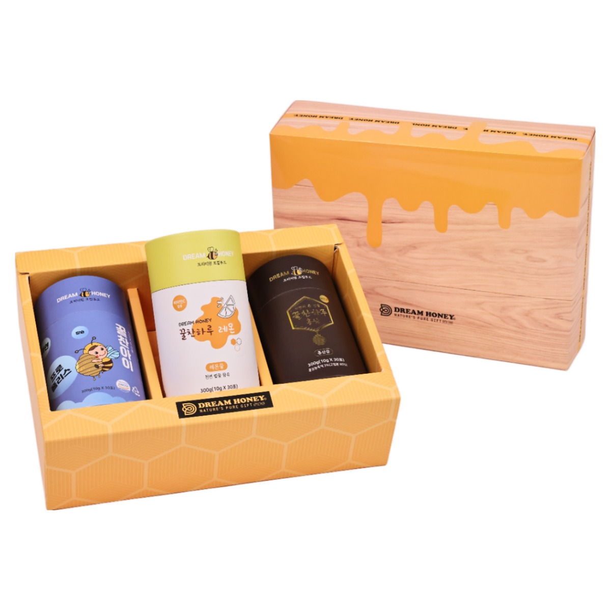 고급 선물 감사하는 맘 전하는 선물 3종 2종 꿀선물 부모님 선물 꿀차 꿀선물세트, 1개, 프리미엄 3종 (홍삼+레몬+아이) 79,500원