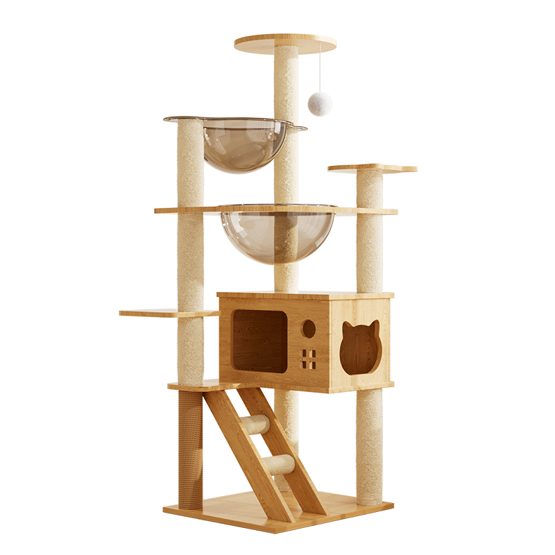 콜콜러브 원목 캣타워 고양이 스크래쳐 가정용 다층 캣 점프대 바닥 설치형 고양이집 고양이 숨숨집 고양이장난감 45,900원