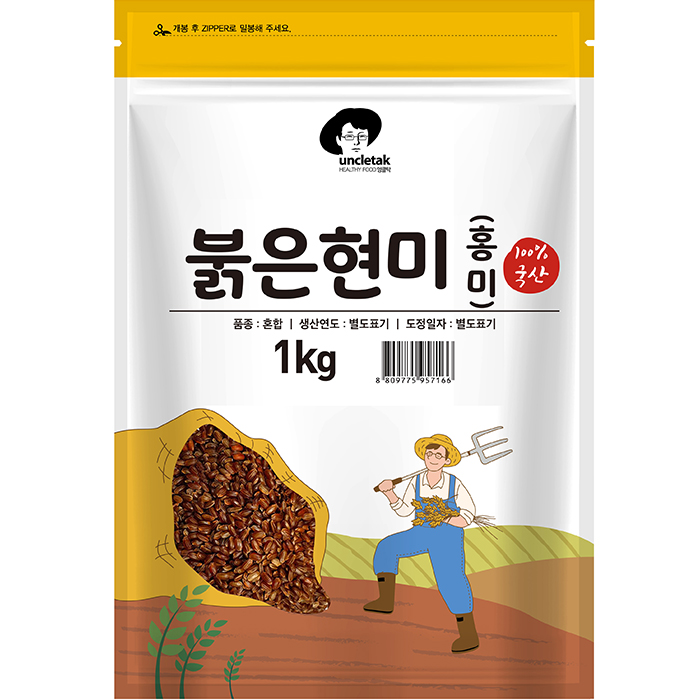 엉클탁 붉은현미, 1kg, 1개 8,980원