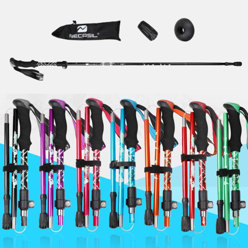 소형 최대 110CM 길이조절 등산 스틱 초경량 접이식 4단 폴딩 듀랄루민 등산스틱 산악 트래킹 지팡이 8,800원