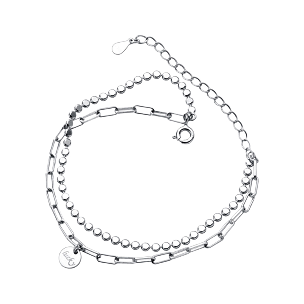 헤미안 실버 925 두줄 플랫 코인 은 팔찌 HW250723 59,500원