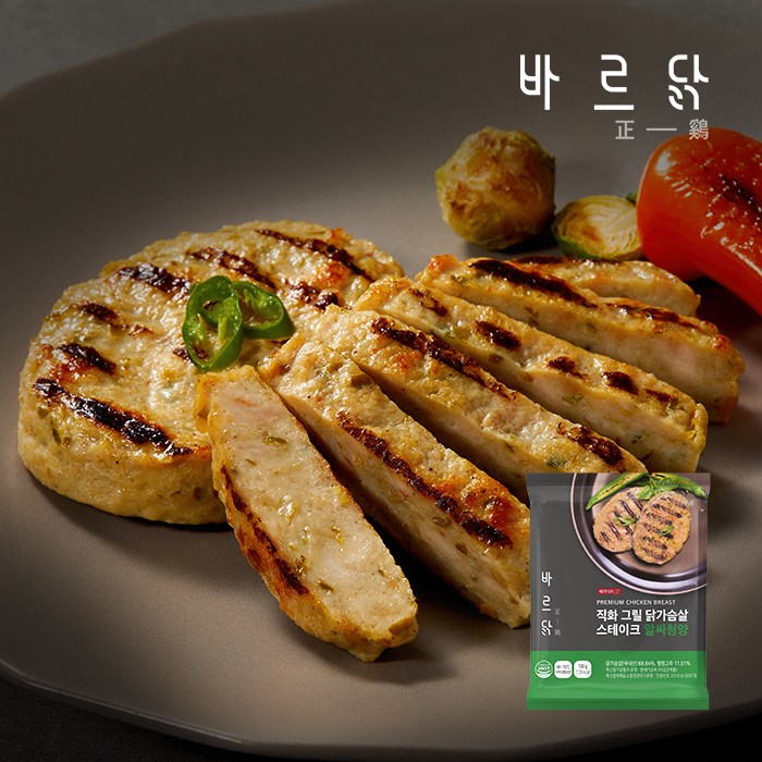 바르닭 직화그릴 닭가슴살 스테이크 알싸청양, 21개, 100g 51,400원