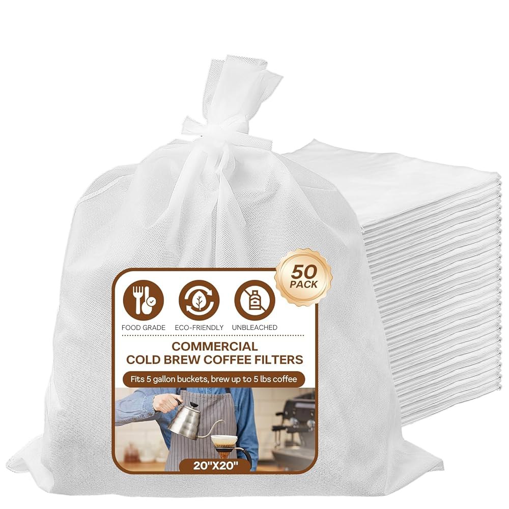 5갤런 버킷용 50Pc 상업용 콜드 브루 커피 필터 최대 5파운드 커피를 추출할 수 있는 드로스트링이 20인치 X 일회용 96,100원