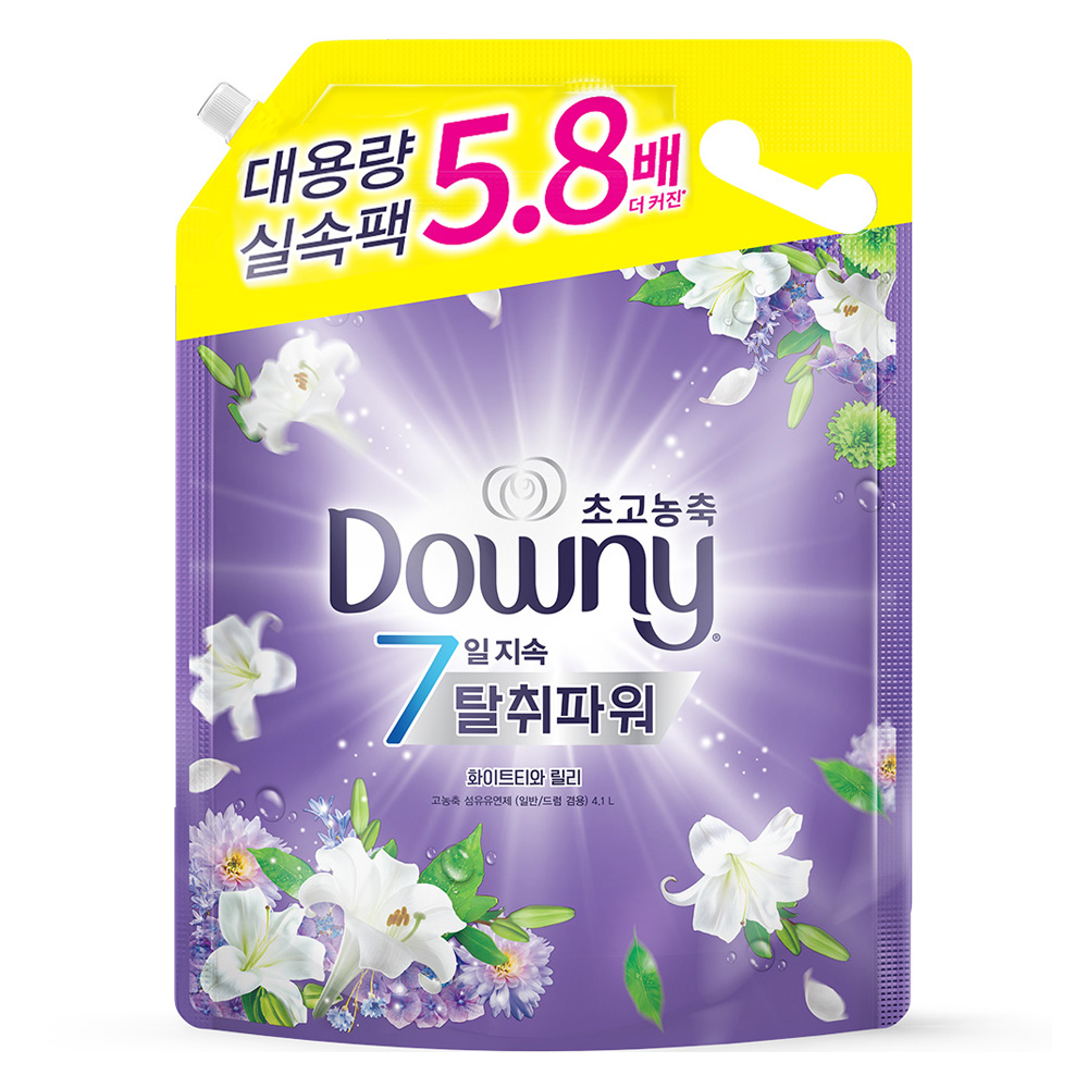다우니 초고농축 7일지속 탈취파워 섬유유연제 화이트티와 릴리 리필 19,900원