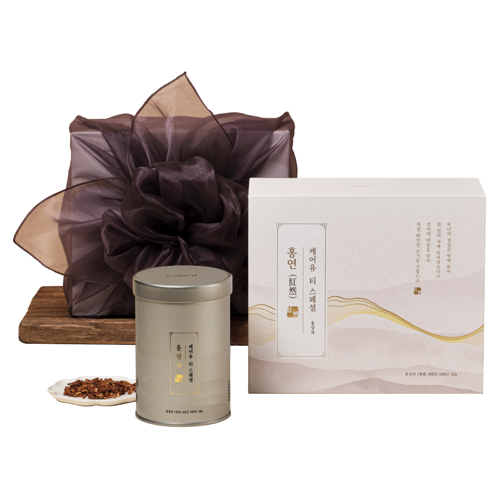 케어유 국산 홍삼 티 스페셜 홍연 전통 차 프리미엄 선물 세트 (보자기 포장) + 쇼핑백, 1개, 1개입, 30g 69,000원