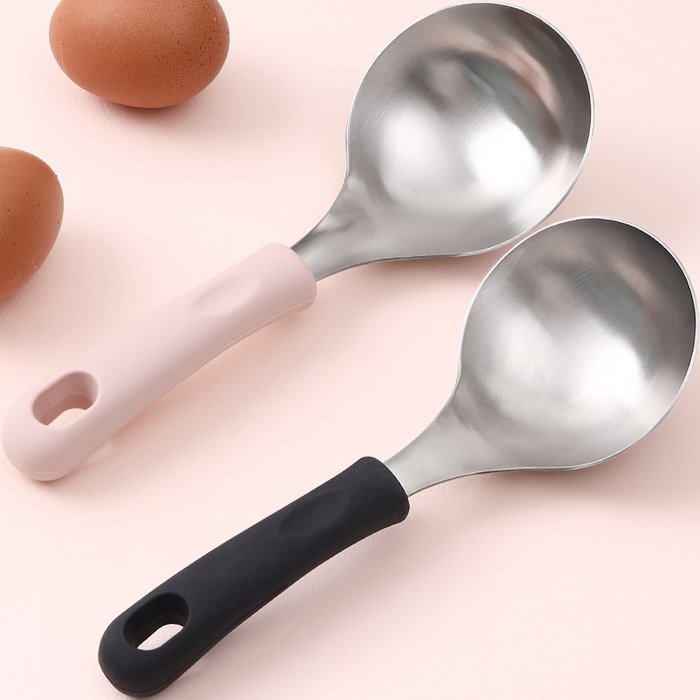 파쿠젠 1+1 스텐304 실리콘손잡이 스텐국자 서빙스푼 전현무 국자 핑크+블랙 12,900원