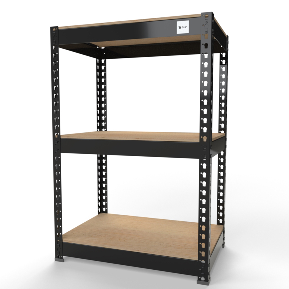 울트라랙 3단 블랙 일체형 기둥 철제 선반 무볼트 조립식 앵글 가구 베란다 펜트리 선반장 가정용 창고용 수납 및 다용도 78,070원