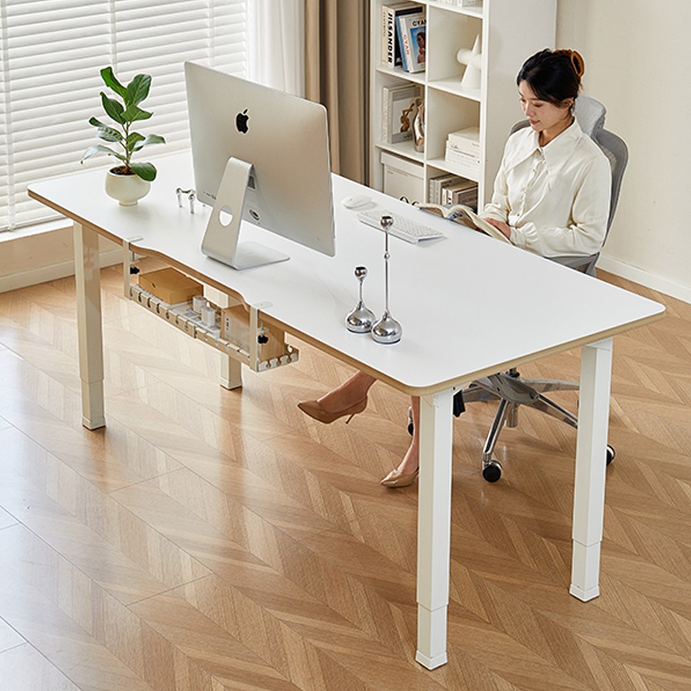 아우스 원목 FJ07 폭800 쿼드형 듀얼모터 모션데스크 스탠딩데스크  전동 모션책상 1200 1400 1600 1800 2000 278,000원