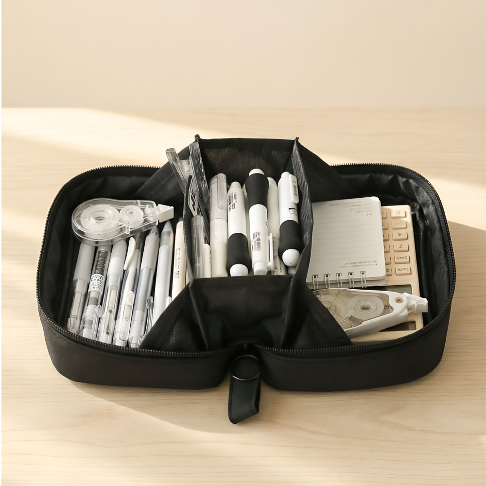 엘니브 3단 대용량 필통, 블랙, 1개 10,900원