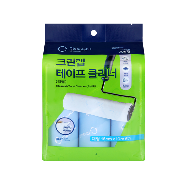 [DND] 크린랩 테이프클리너 리필 2매입 소형 10cm x10M, 1개 9,700원